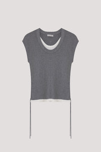 Layered Adjustable Knit Top