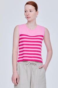 Knitted Stripes Tank Top