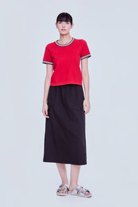 Contrast Rib Top