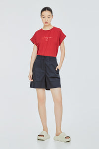 Oversized Hem Shorts