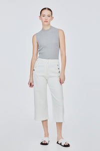 Straight Cut Jeans With Button Fastening