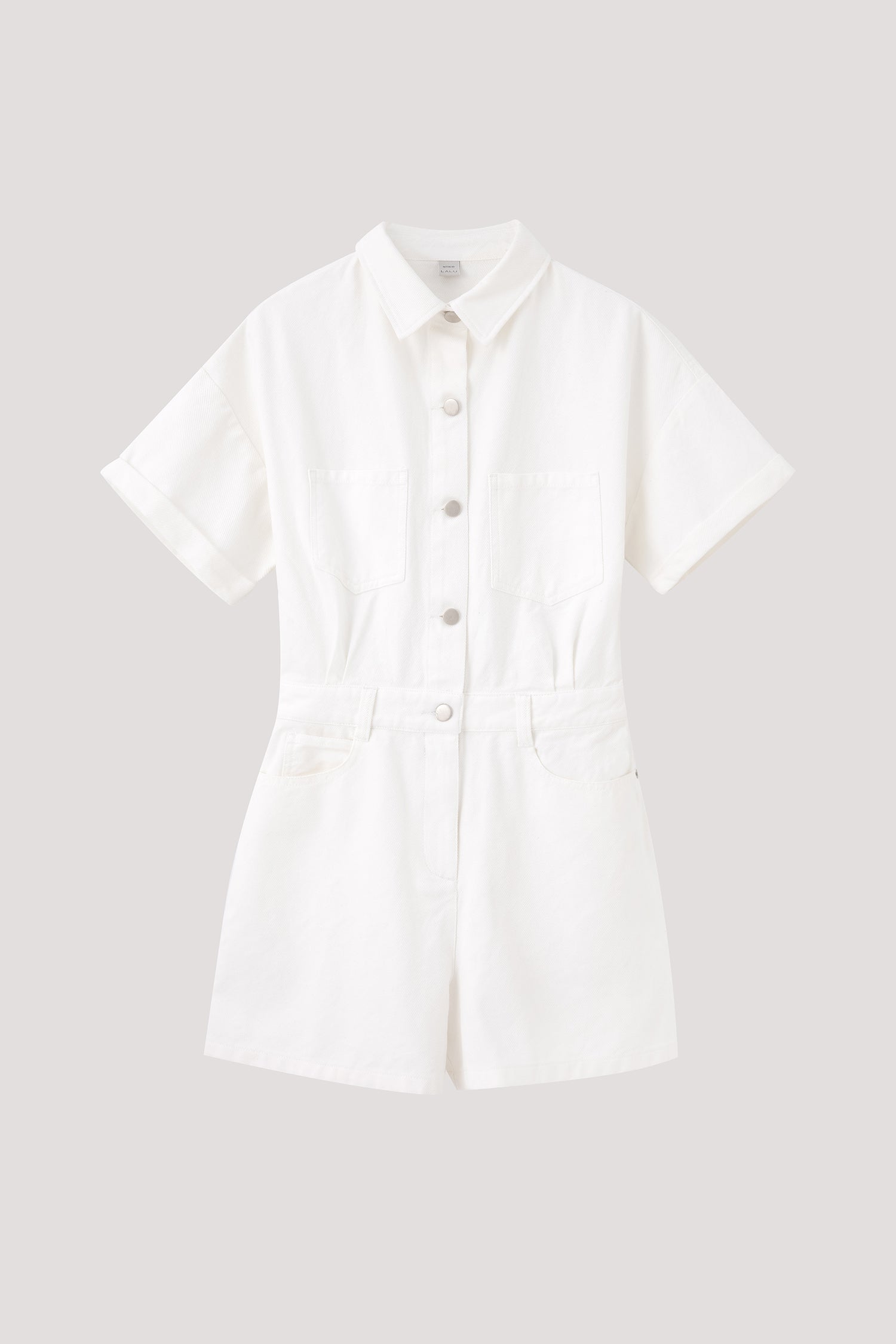 Short Button Down Jumpsuit