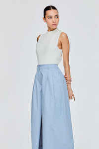 Double Pleated Wide Leg Trousers