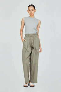 Paperbag Waist Wide Leg Trousers