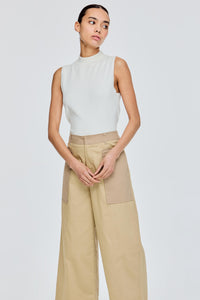 Two Tone Wide Leg Pants