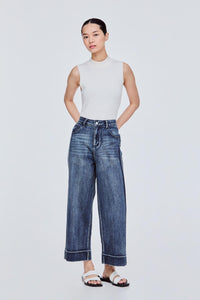 Panelled Denim Pants