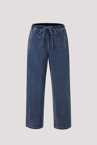 Elasticated Drawstring Denim Pants
