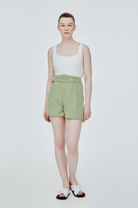 Belted High Waist Shorts