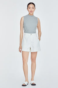 Folded Hem Denim Shorts