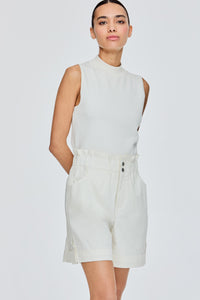 Paperbag Waist Wide Leg Shorts