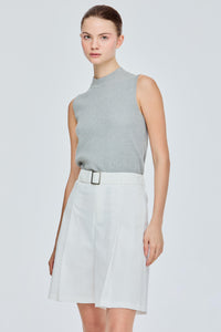 Pleated Bermuda Shorts