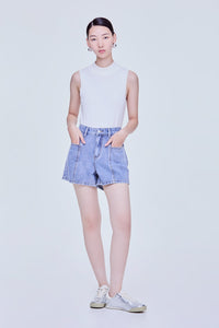 Panelled Denim Shorts