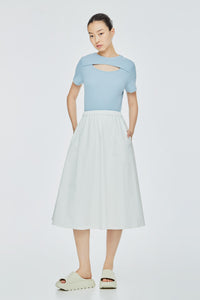 Elasticated Midi Flare Skirt