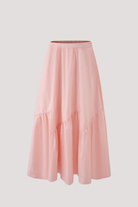 Asymmetrical Gathers Midi Skirt