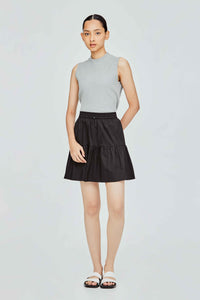 Gathered Tiered Mini Skirt