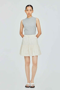 Gathered Tiered Mini Skirt