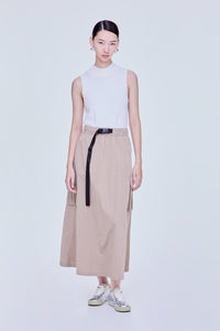 A-Line Buckled Cargo Skirt