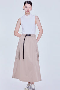 A-Line Buckled Cargo Skirt