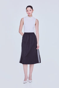 Elasticated Contrast A-Line Skirt