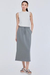 Drawstring Midi Skirt