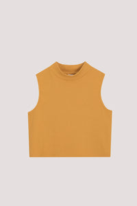 High Neck Rib Crop Top