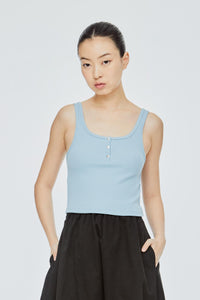 Cropped Scoop Neck Tank Top