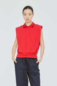 Shoulder Padded Jersey Top