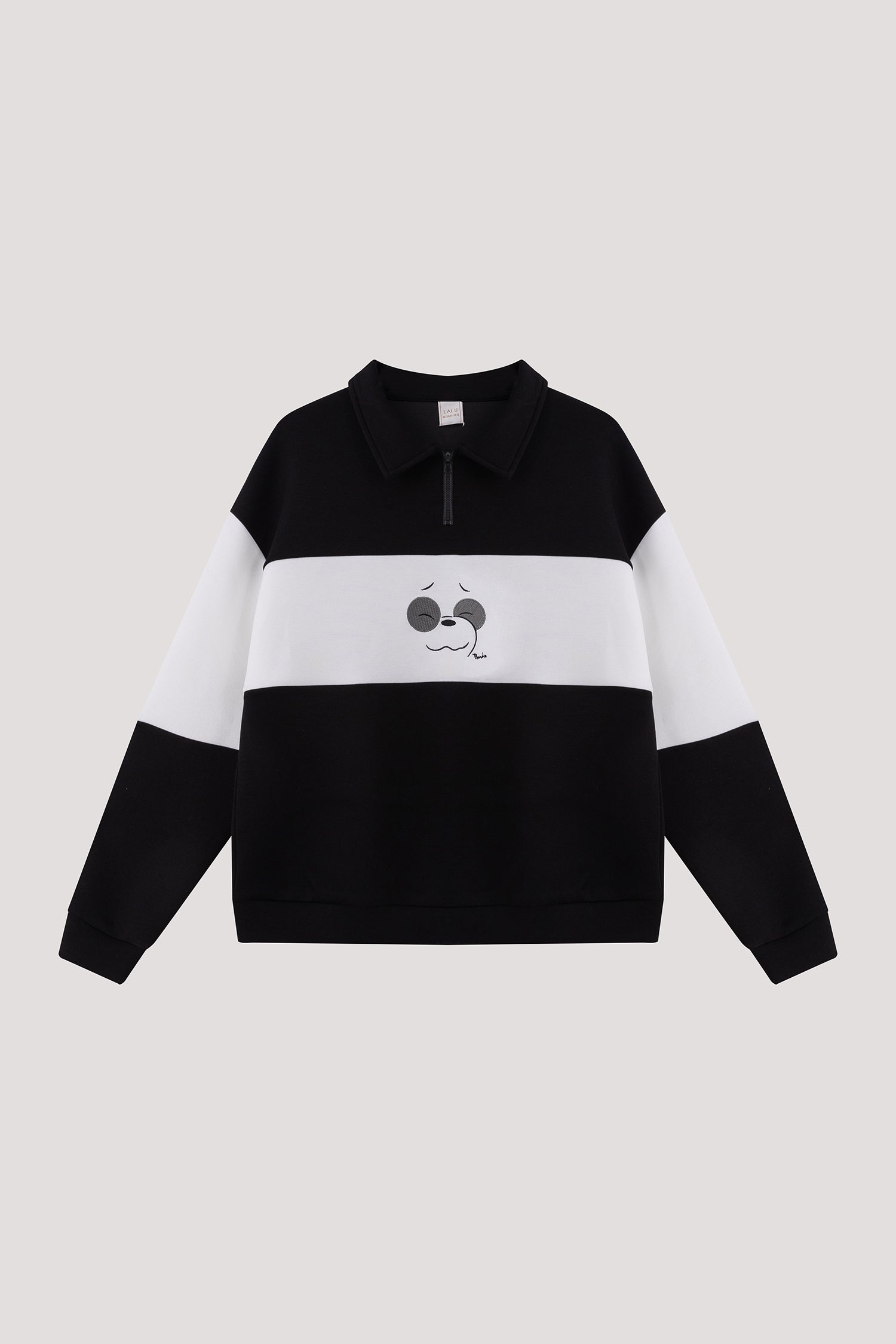 Colour Block Collared Rugby Sweatshirt