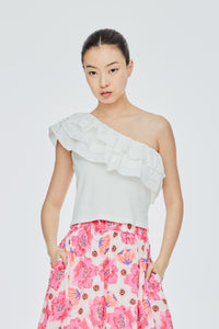One Shoulder Ruffle