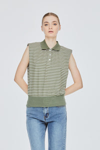 Stripes Muscle Tank Top