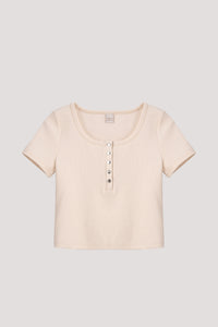Scoop Neck Ribbed Knit Top