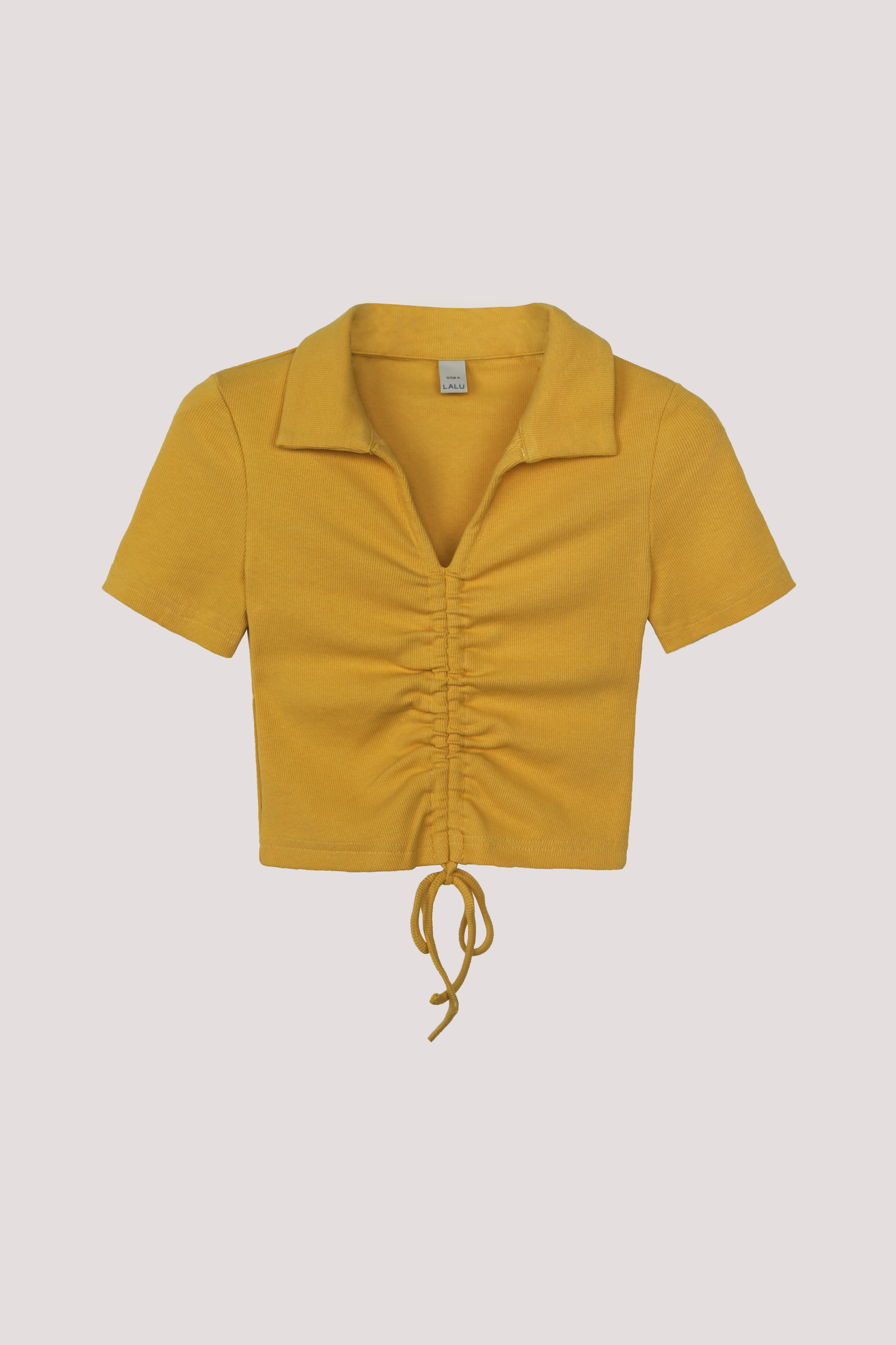 Collared Ruched Tee