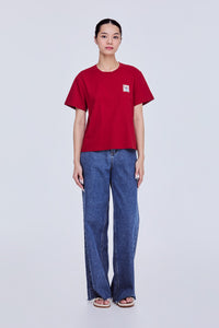 Embroidered Applique Patch Tee