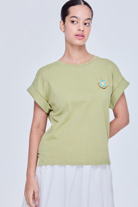 Crochet Patch Detail Tee