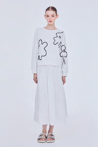 Graphic Cord Sweater