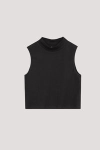 High Neck Rib Crop Top