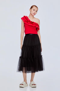 Asymmetrical Off Shoulder Top