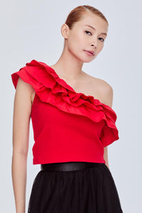Asymmetrical Off Shoulder Top