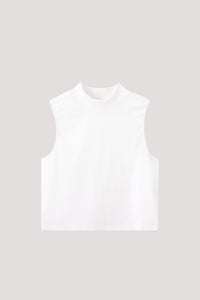 Cropped Turtle Neck Tank Top