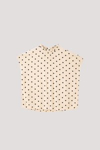 Ruffle Neck Polka Dot Blouse