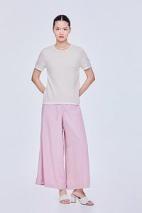 Contrast Trim Knit Tee