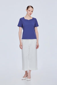 Queen Anne Neck Blouse