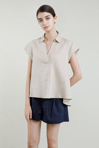 Linen Collared Blouse