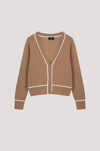 Contrast Edge Cardigan
