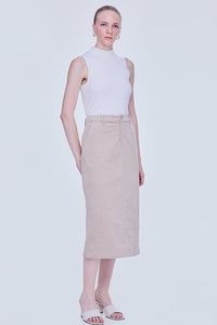 Corduroy Straight Skirt