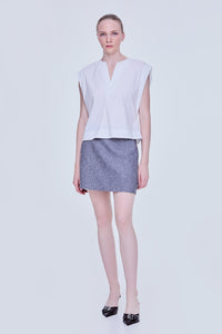 Surpliced Round-Neck Top