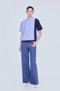 Contrast Fabric Tee