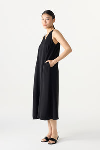 Sleeveless V-Neck Midi Dress