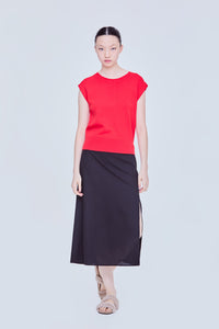 Buttoned Back Knit Top