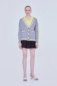 Contrast Colour Cardigan